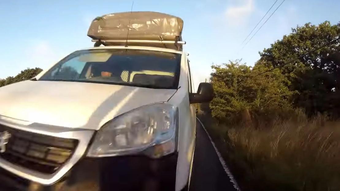 Shock moment driver ploughs into cyclist on quiet country road before speeding off claiming ‘I thought it was a sheep!’