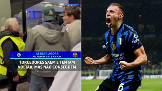 Inter Milan fans desperately fight to get back into San Siro after LEAVING at 3-2 down… missing famous semi-final win