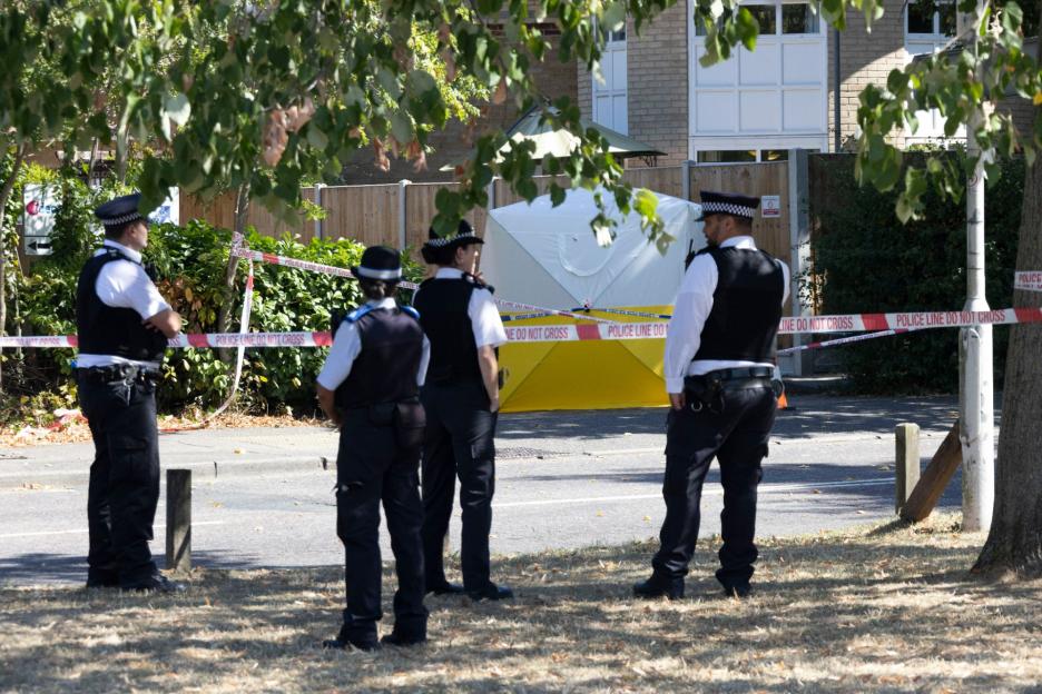 Three arrested after woman ‘murdered’ outside care home in horror attack as officers swarm and seal off road
