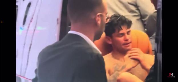 Ryan Garcia crying.