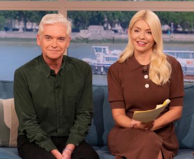 Phillip Schofield and Holly Willoughby on the set of This Morning.