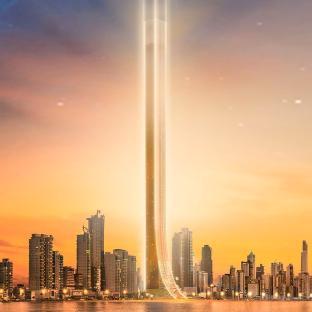 Illustration of the Sienna Tower, a 500-meter-tall residential building named after Ayrton Senna.