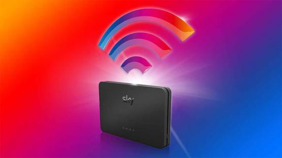 Sky broadband router with wifi signal.