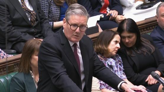 Sir Keir Starmer speaking at Prime Minister's Questions in the House of Commons.