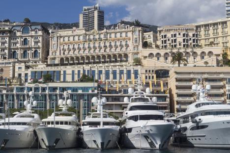 Monte Carlo, Monaco - September 23, 2015: Superyachts at the Monaco Yacht Show.