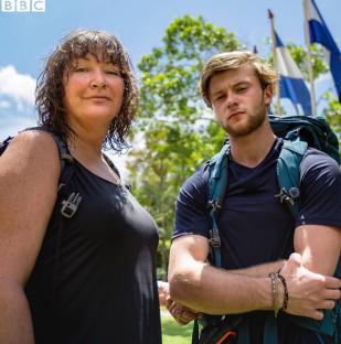 Photo of Sam Gardiner and his mother Jo from Race Across the World.