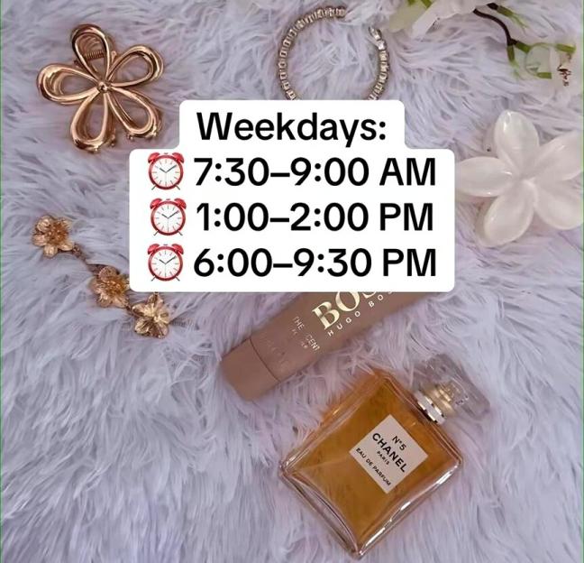 Weekday Vinted "golden hours": 7:30-9:00 AM, 1:00-2:00 PM, 6:00-9:30 PM
