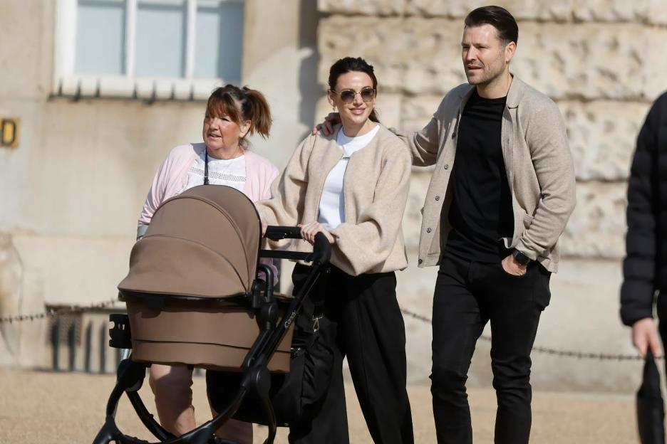 Michelle Keegan seen for first time since baby girl’s birth as she enjoys day out with husband Mark and mum