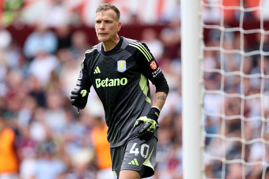 Marco Bizot, Aston Villa goalkeeper.