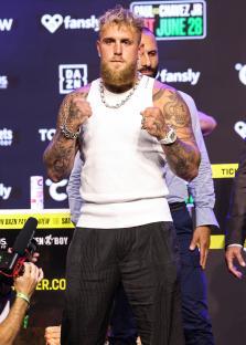 Jake Paul at a press conference.