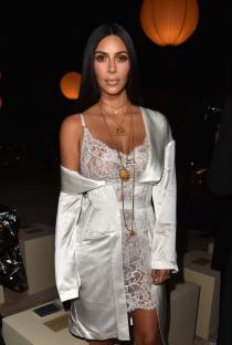 Kim Kardashian at the Givenchy Paris Fashion Week show.