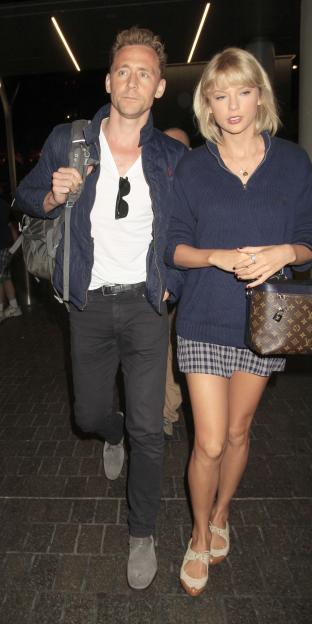 Taylor Swift and Tom Hiddleston leaving Los Angeles.