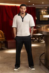 Louis Russell on the set of Celebs Go Dating.