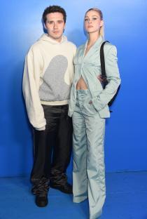 Brooklyn Beckham and Nicola Peltz at a Dior fashion show.