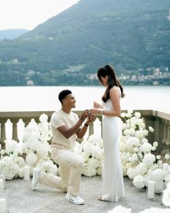 Ollie Watkins engaged to Ellie Alderson at Lake Como