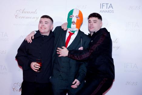 Kneecap members at the IFTA Awards.