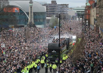 Newcastle United victory parade.
