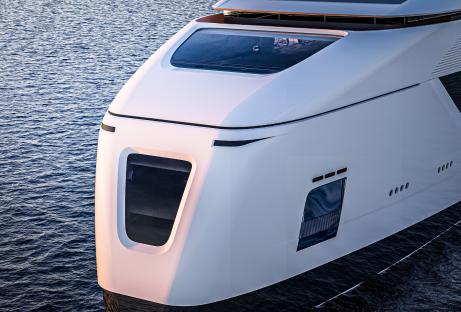 Close-up of the Viken REI yacht, a floating restaurant.