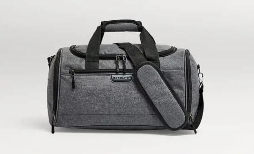 Grey airline-approved under-seat cabin bag.