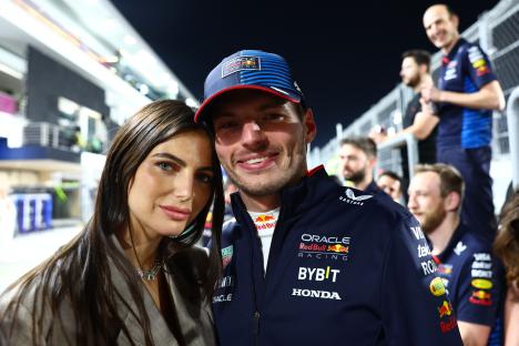 Kelly Piquet and Max Verstappen at the Qatar Grand Prix.