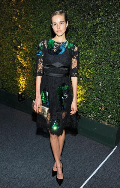 Actress Isabel Lucas wearing Louis Vuitton.