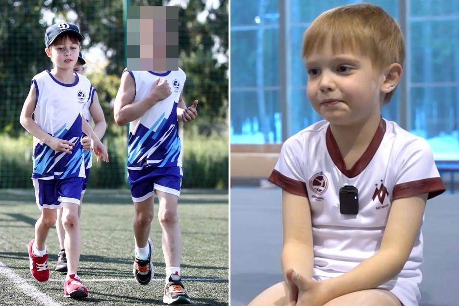 ‘Fake name Vladimir Putin gave to hidden sons with gymnast revealed’ as tyrant’s boys seen in footage for first time