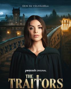Ekin-Su CülcüloÃlu in a dark cloak, promotional image for Peacock's