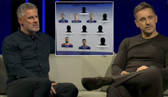 Gary Neville and Jamie Carragher reveal their XI of the season live on Sky Sports but can only agree on five players