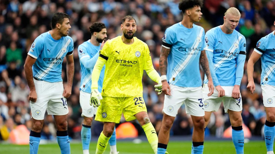 Gianluigi Donnarumma plays entire Man City clash in cheap replica shirt as he ‘copies Andre Onana’