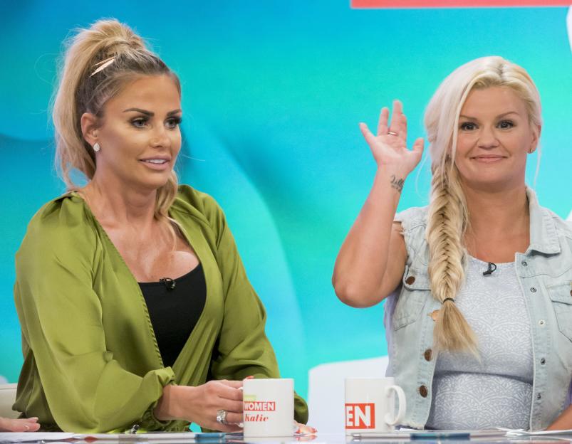 Katie Price and Kerry Katona on the TV show 'Loose Women'.