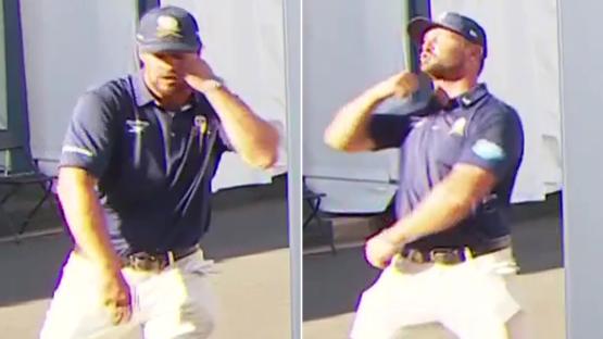 Bryson DeChambeau appears to punch himself in the face repeatedly live on Sky Sports in bizarre PGA Championship moment