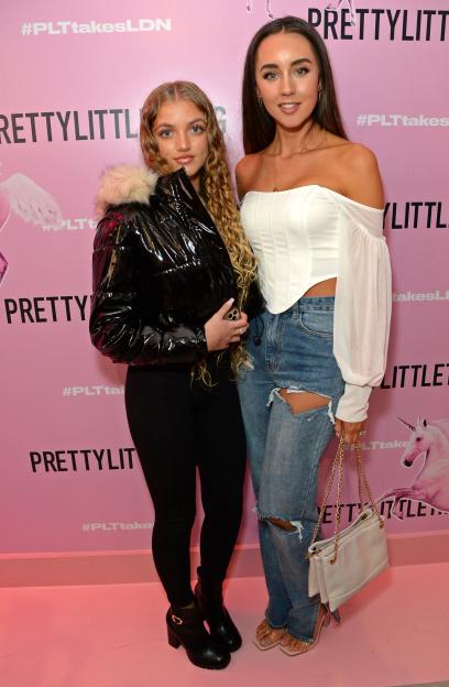 Princess Andre and Emily Andre at a PrettyLittleThing event.