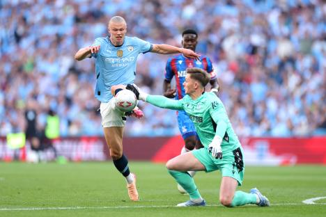Dean Henderson handles ball in moment of madness in FA Cup final but escapes red card after VAR review