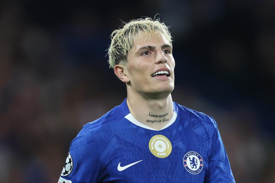 Chelsea's Alejandro Garnacho during the UEFA Champions League match against SL Benfica.
