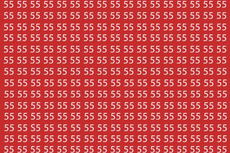 You have 20/20 vision & brain of a mathematician if you can spot ‘imposter’ number hiding in sea of 55s in under 15 secs