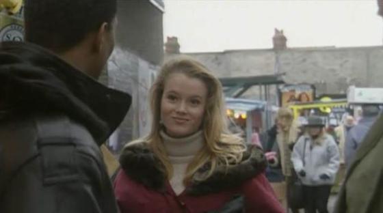 Amanda Holden in a scene from EastEnders (1993).