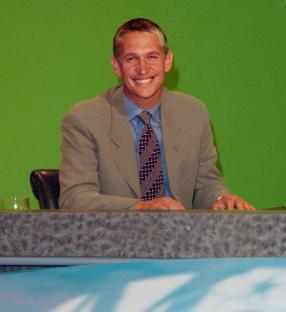 Gary Lineker presenting Match of the Day's World Cup 2002 coverage.