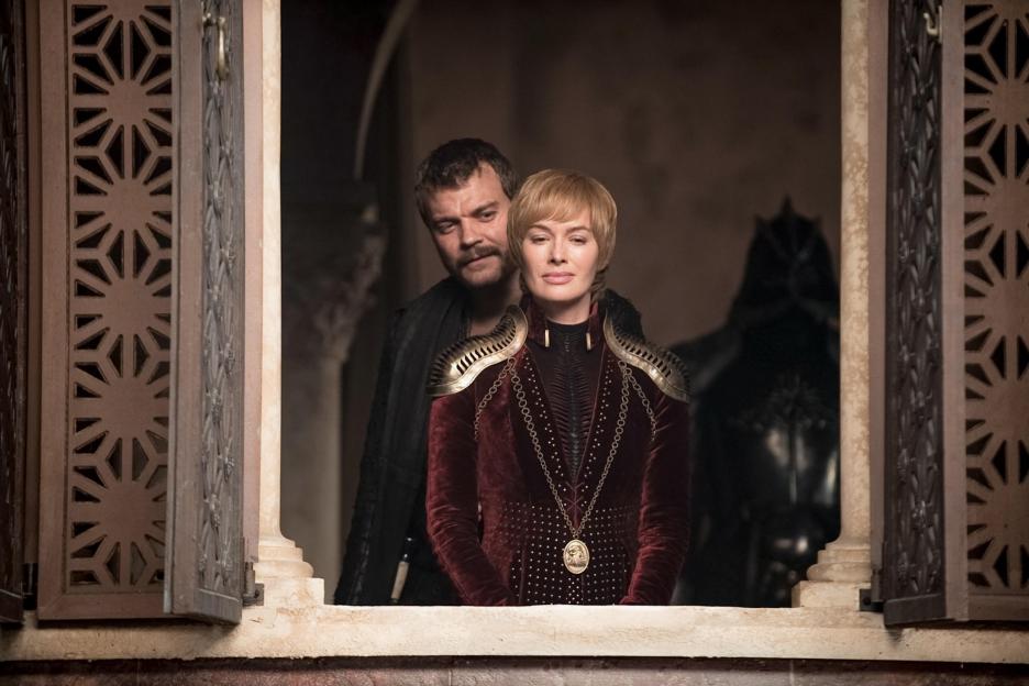 Pilou Asbaek and Lena Headey from "Game of Thrones" Season 8, Episode 4.