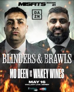 Poster for Misfits Boxing 21: Mo Deen vs Wakey Wines.