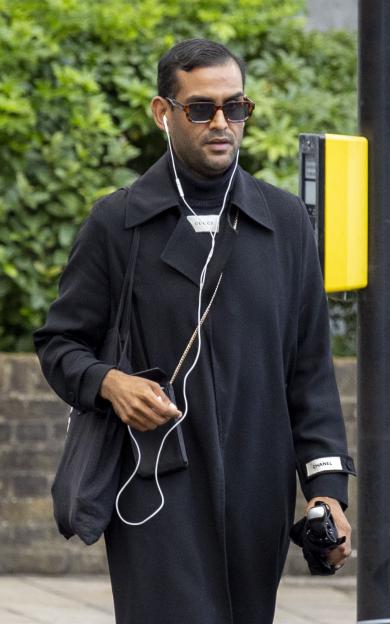 Akshay Sennik arriving at Bromley Magistrates.