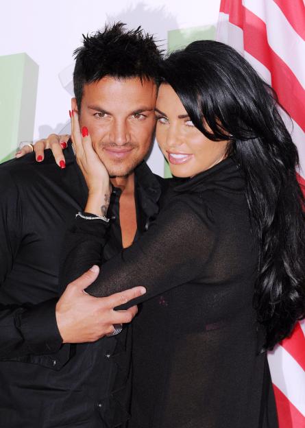 Peter Andre and Katie Price at a photocall.