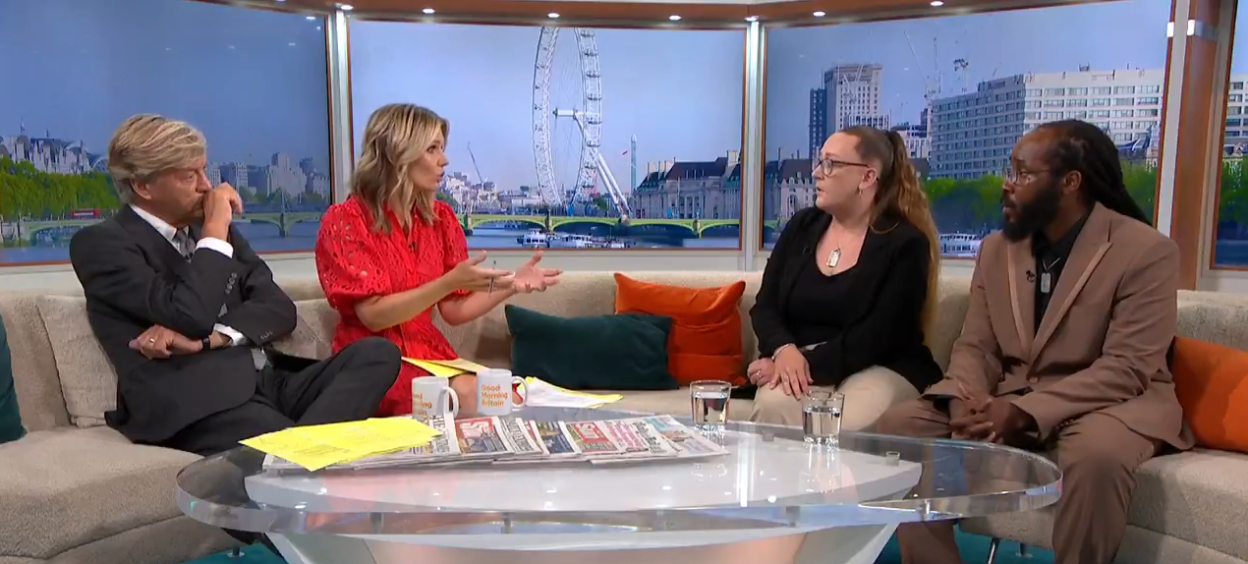 Kyra Hill's parents on Good Morning Britain discussing increased safety regulations at aqua parks.