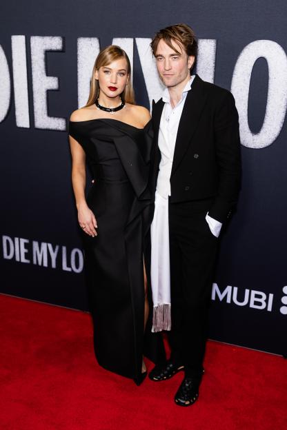 Jennifer Lawrence and Robert Pattinson attend the "Die My Love" New York premiere.