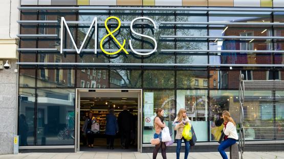 Shoppers outside a Marks & Spencer store in Norwich.