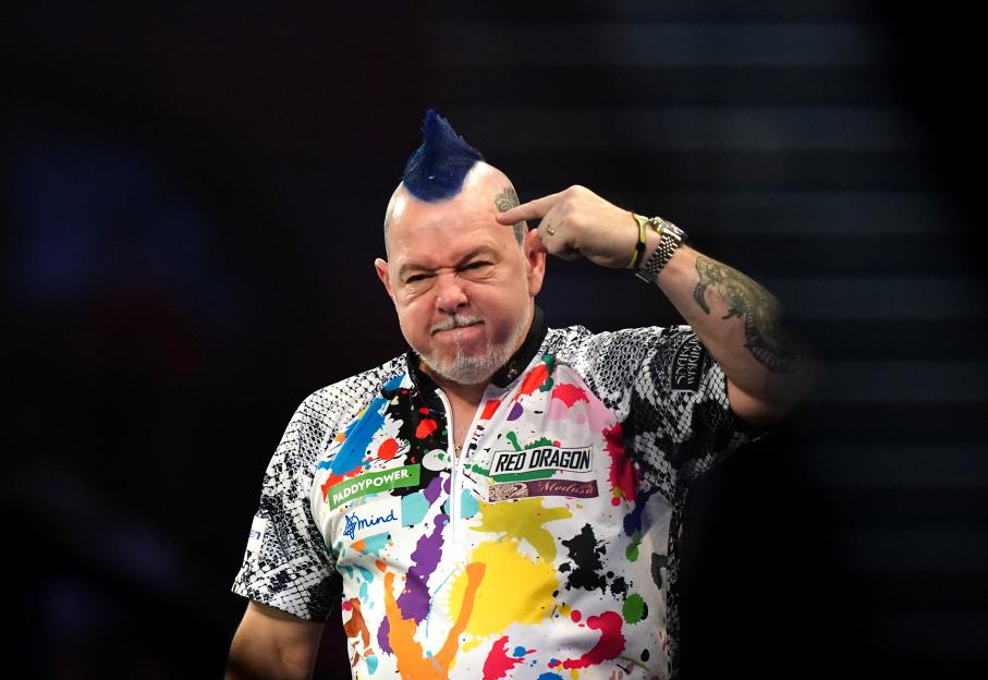 Peter Wright at the Paddy Power World Darts Championship.