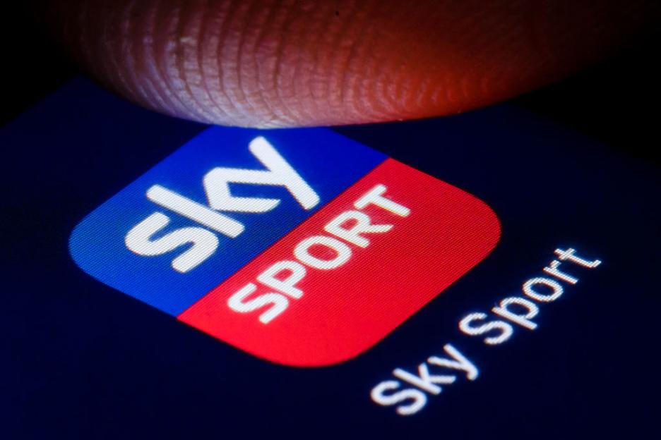 Sky Sports logo on a smartphone screen.