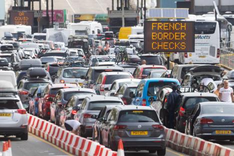 Huge queues at Dover as IT failure forces manual passport checks sparking delays for 1000s heading on Easter holidays