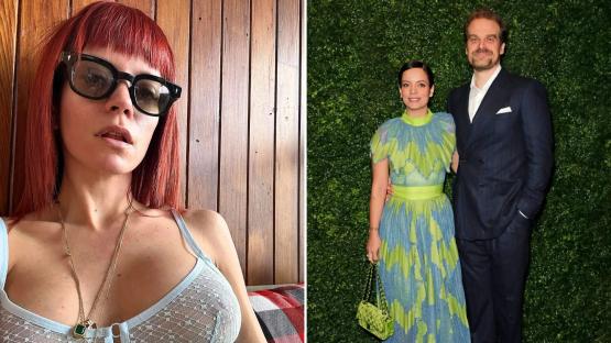 Lily Allen shows off the results of secret boob job in sheer top after split with Stranger Things husband