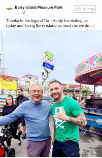 Tom Hardy at Barry Island Pleasure Park.