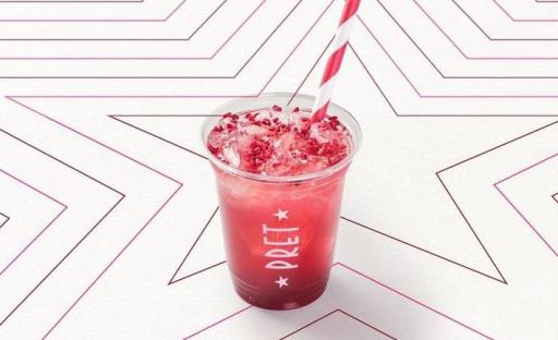 Pret raspberry lemonade cooler.